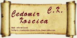 Čedomir Koščica vizit kartica